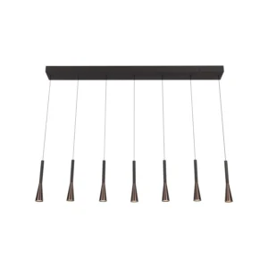 Lucide JOAKIM - zu00e1vesnu00e9 svetlo - LED tlmenu00e9. - CCT - 7x6,2W 2700K/4000K - s vymeniteu013enu00fdm LED modulom - Coffee | Pru00e9miovu00e9