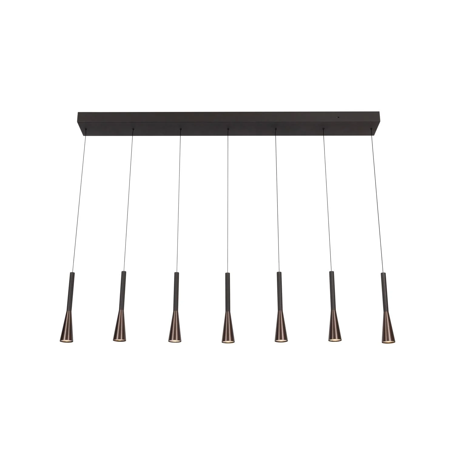 Lucide JOAKIM - zu00e1vesnu00e9 svetlo - LED tlmenu00e9. - CCT - 7x6,2W 2700K/4000K - s vymeniteu013enu00fdm LED modulom - Coffee | Pru00e9miovu00e9