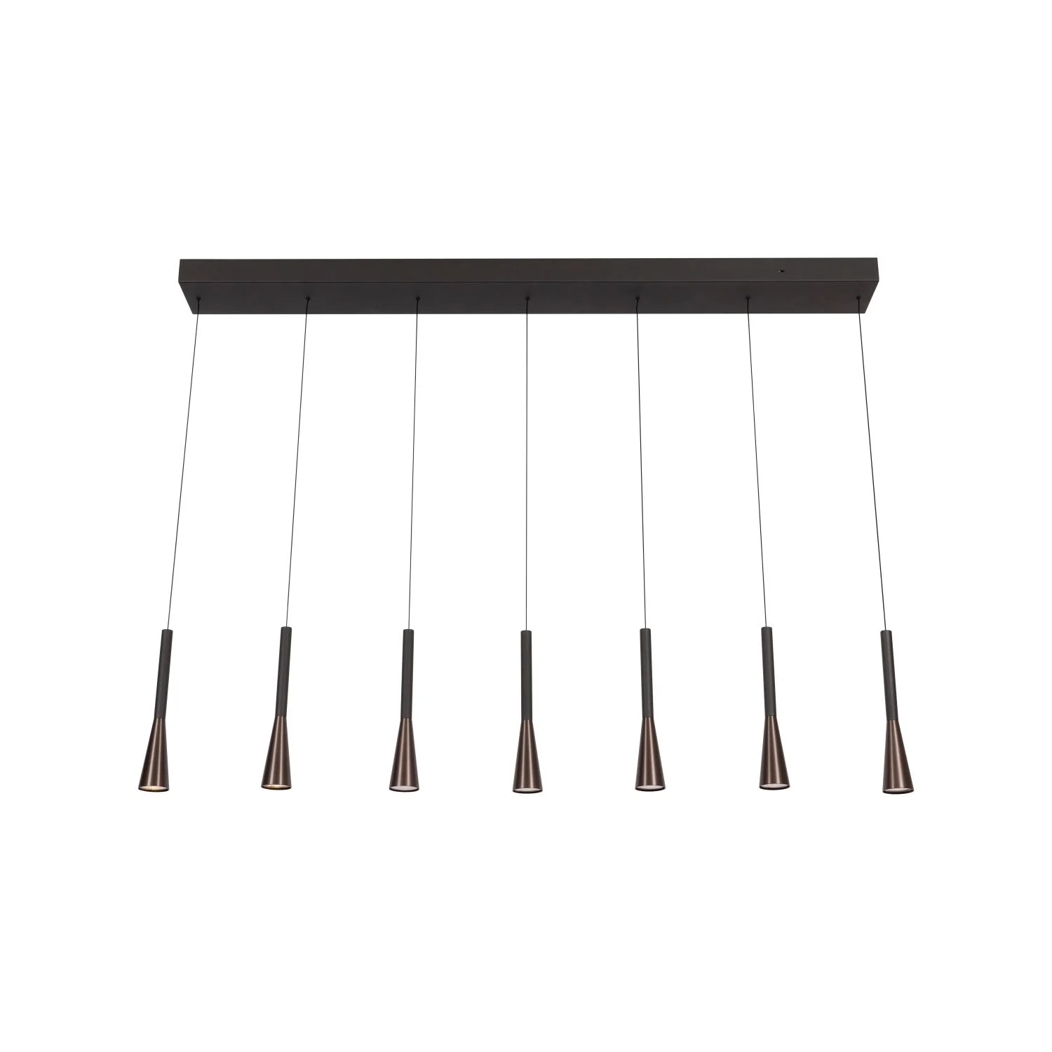 Lucide JOAKIM - zu00e1vesnu00e9 svetlo - LED tlmenu00e9. - CCT - 7x6,2W 2700K/4000K - s vymeniteu013enu00fdm LED modulom - Coffee | Pru00e9miovu00e9