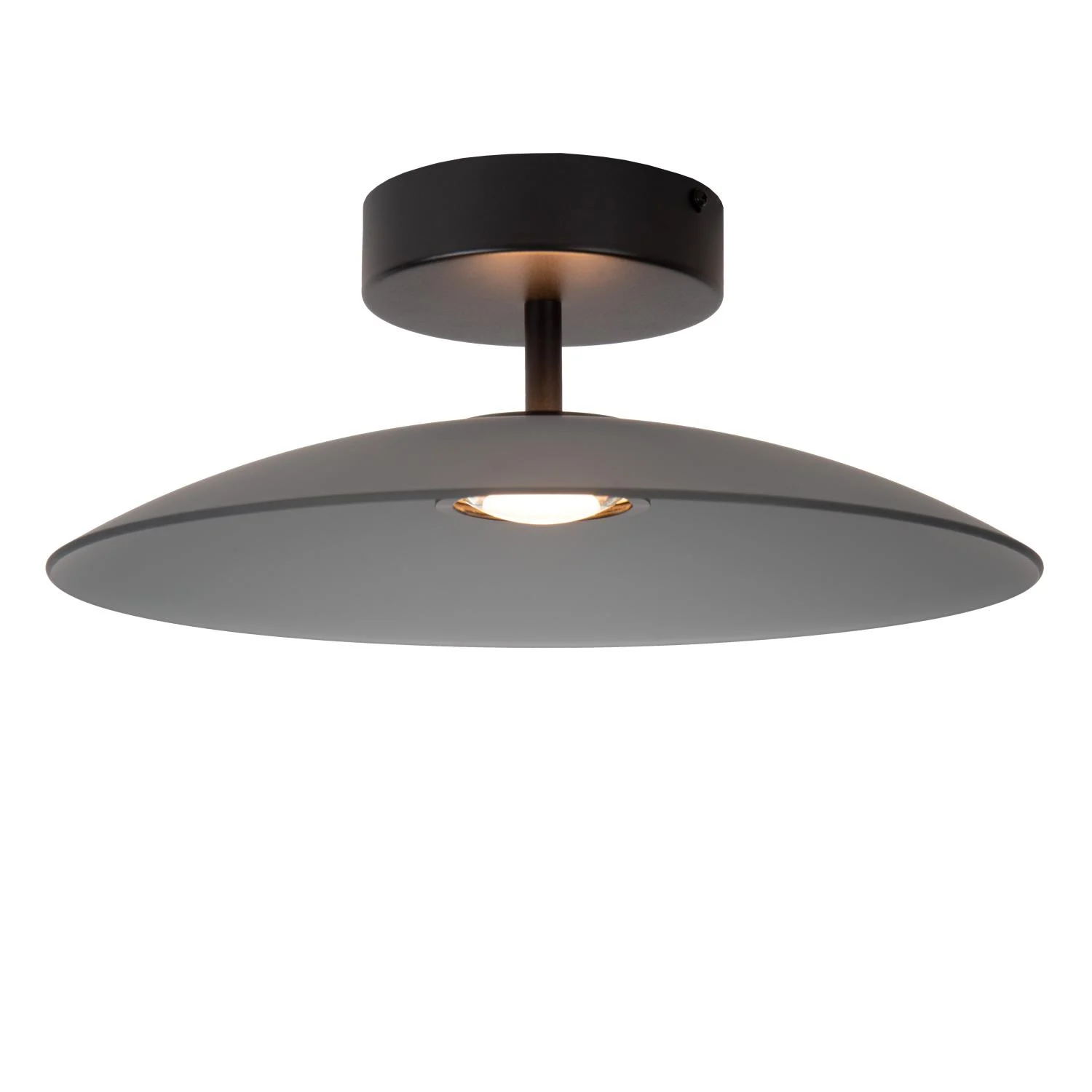 Lucide MENGA - Zapustenu00e9 stropnu00e9 svetlo - u00d8 40 cm - LED stmenu00e9. - 1x11W 2700K - dymovu00e1 sivu00e1 | Pru00e9miovu00e9