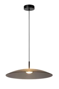 Lucide MENGA - Zu00e1vesnu00e9 svetlo - u00d8 60 cm - LED tlmenu00e9 - 1x18,6W 2700K - Smoke Grey | Pru00e9miovu00e9