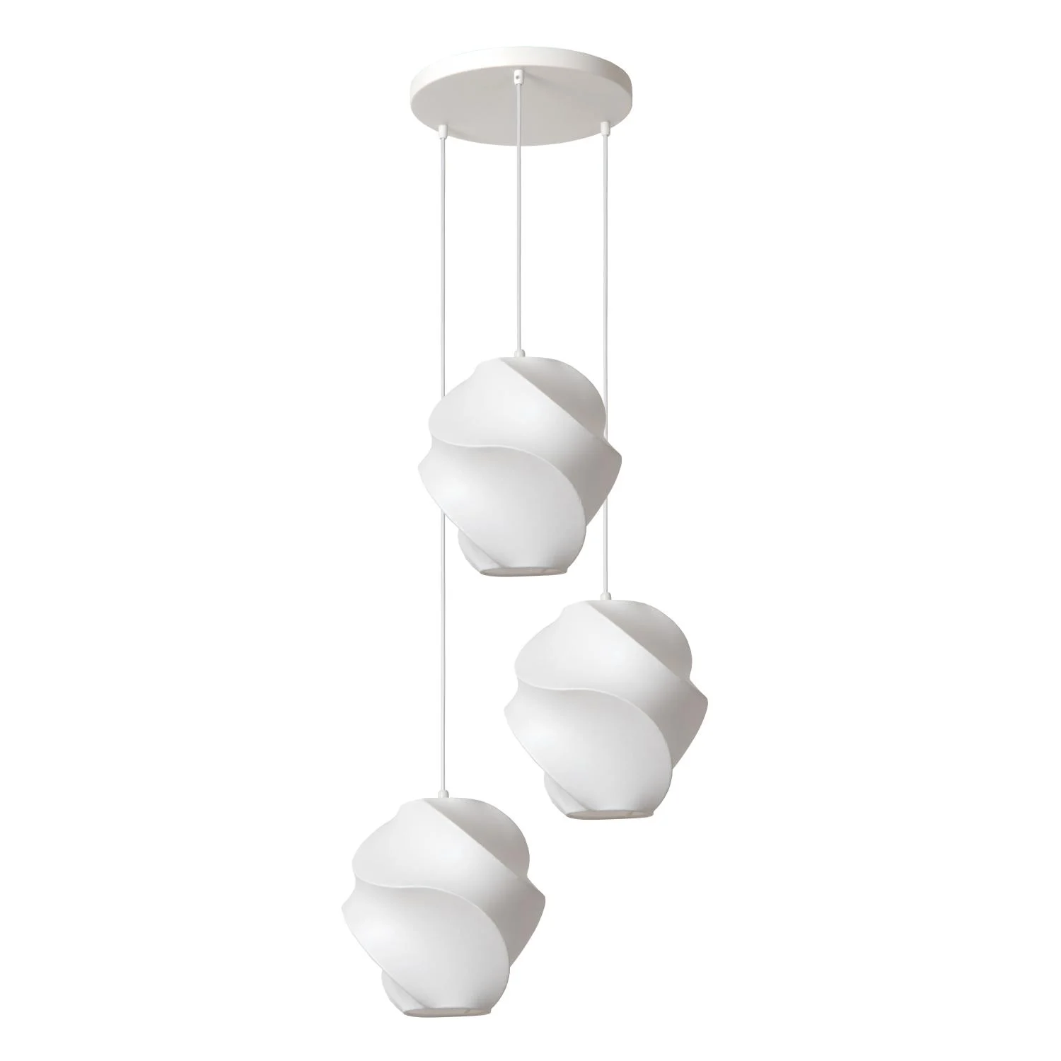 Lucide LA VAGUE - Zu00e1vesnu00e9 svetlo - u00d8 51 cm - 3xE27 - biela - Essential
