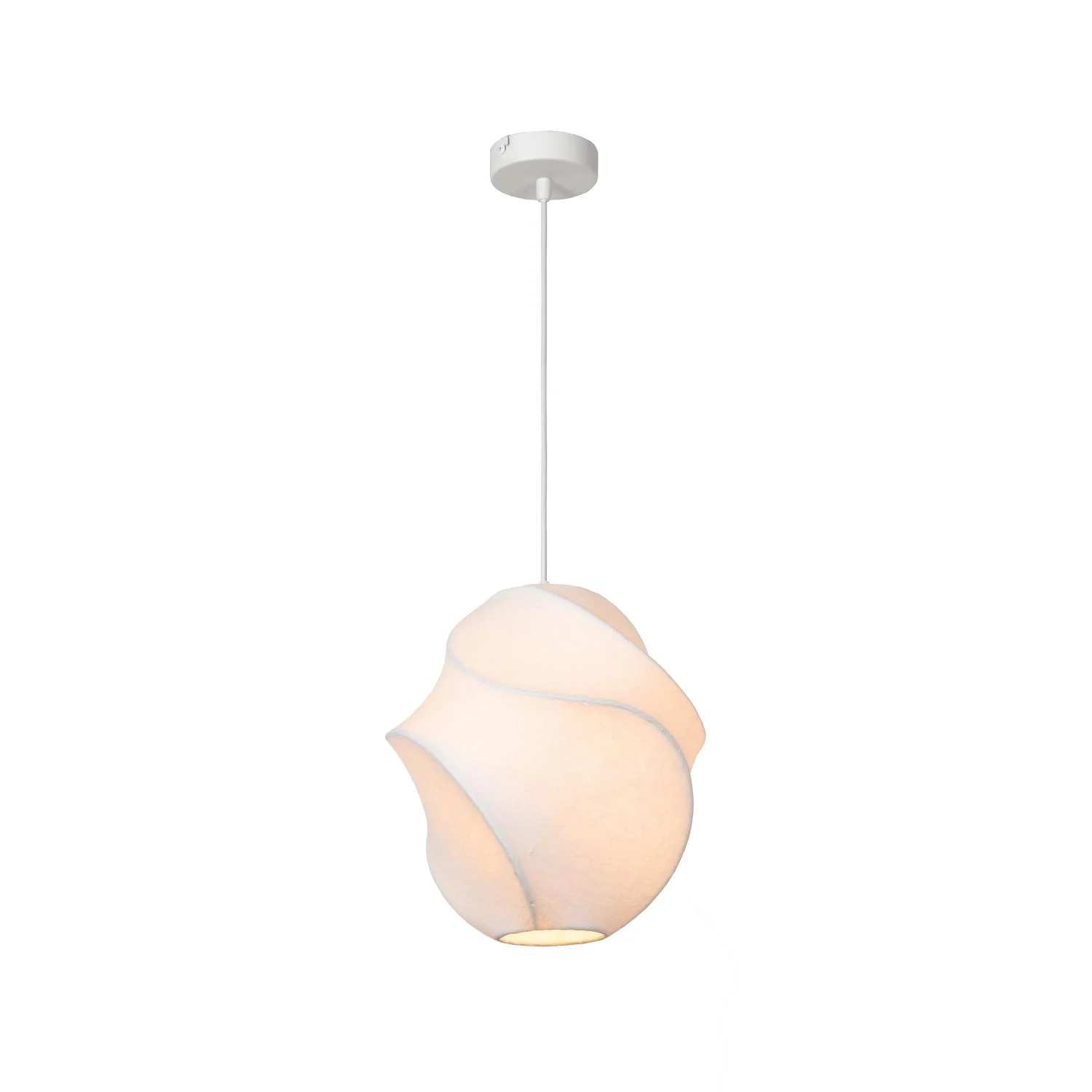 Lucide LA VAGUE - Zu00e1vesnu00e9 svetlo - u00d8 25 cm - 1xE27 - biela - Essential
