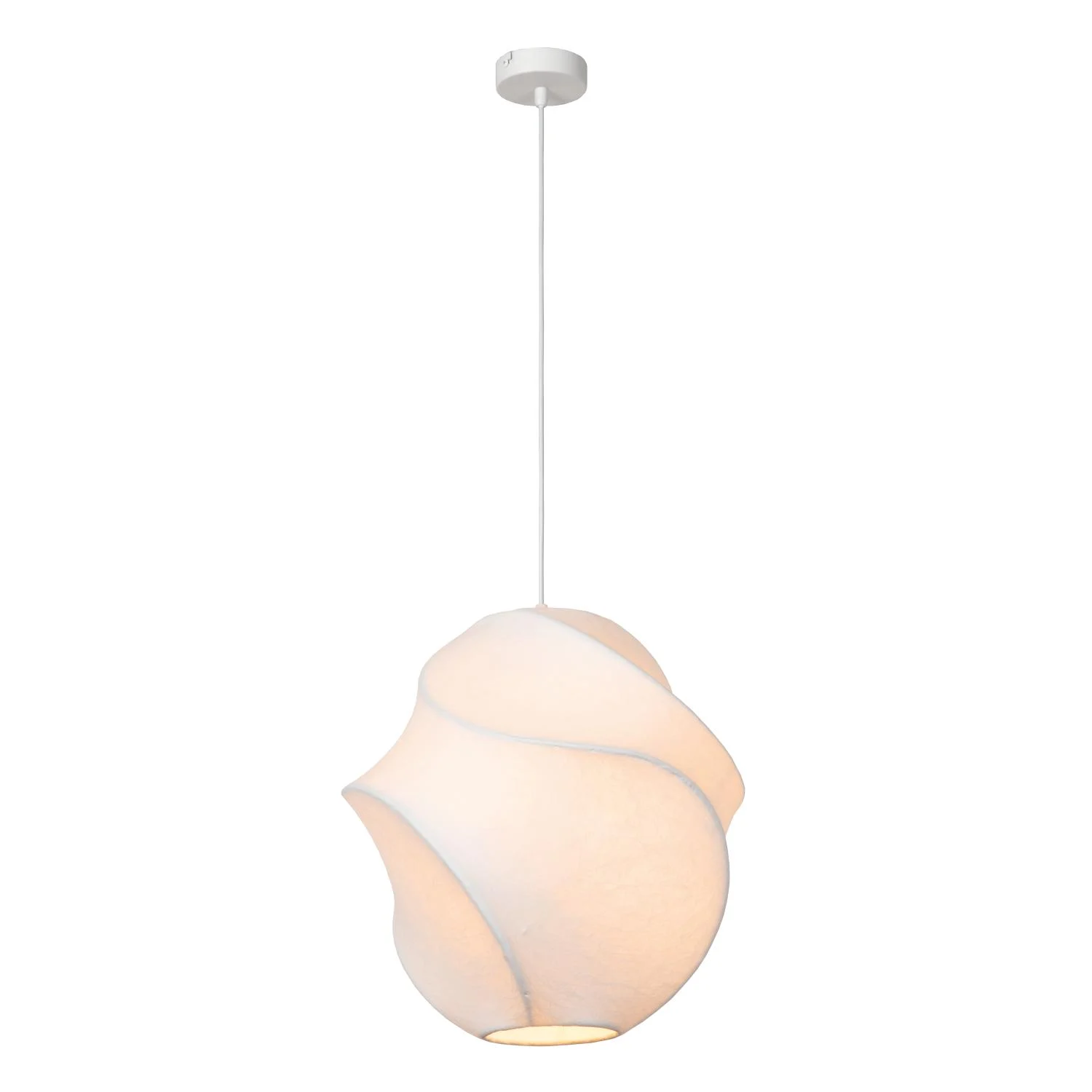 Lucide LA VAGUE - Zu00e1vesnu00e9 svetlo - u00d8 40 cm - 1xE27 - biela - Essential