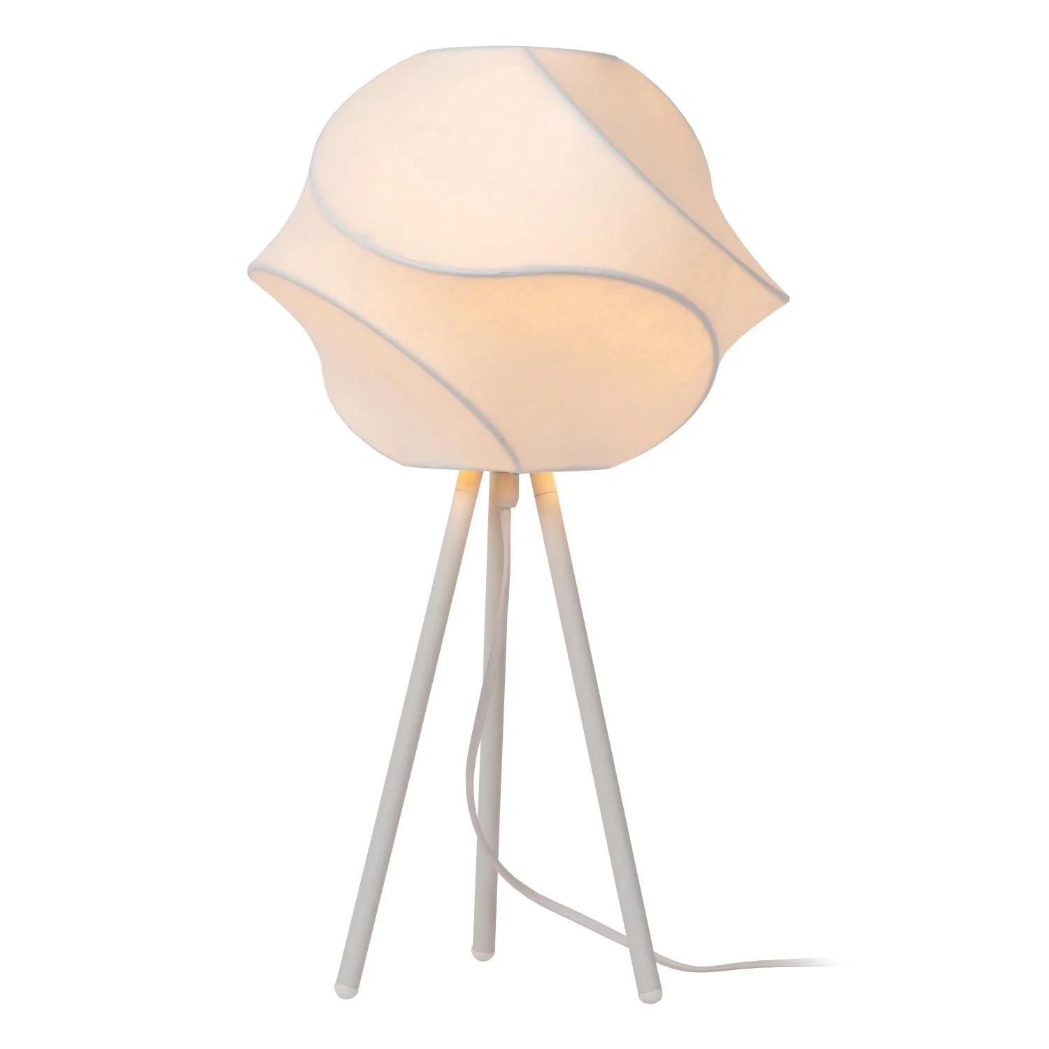 Lucide LA VAGUE - Stolnu00e1 lampa - u00d8 30 cm - 1xE27 - biela - Essential
