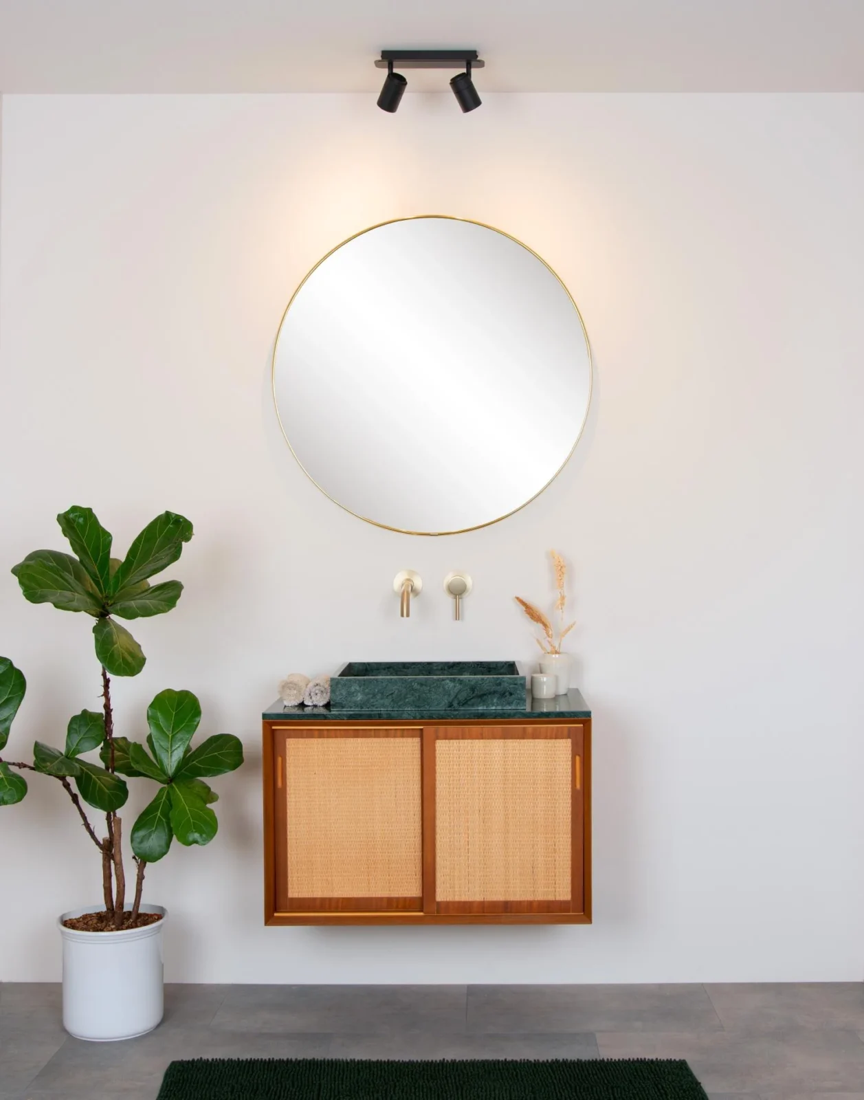 Lucide LENNERT - Stropnu00e9 reflektory Ku00fapeu013eu0148a - LED stmenu00e1. - GU10 - 2x5W 3000K - IP44 - u010dierna