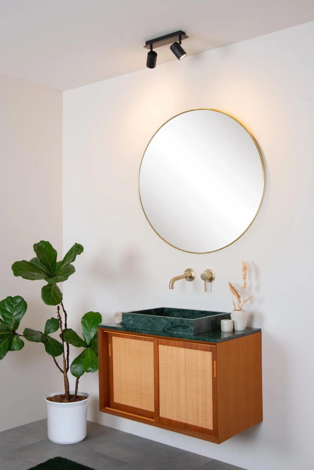 Lucide LENNERT - Stropnu00e9 reflektory Ku00fapeu013eu0148a - LED stmenu00e1. - GU10 - 2x5W 3000K - IP44 - u010dierna