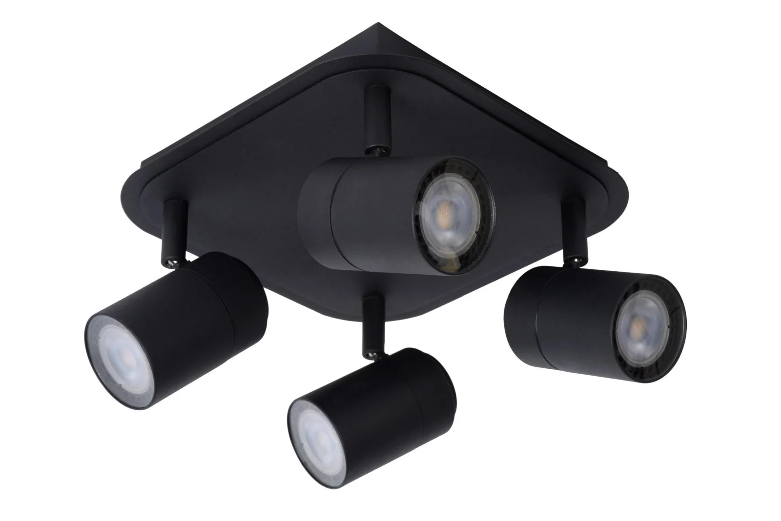 Lucide LENNERT - Stropnu00e9 reflektory Ku00fapeu013eu0148a - LED tlmenu00e9. - GU10 - 4x5W 3000K - IP44 - u010dierna