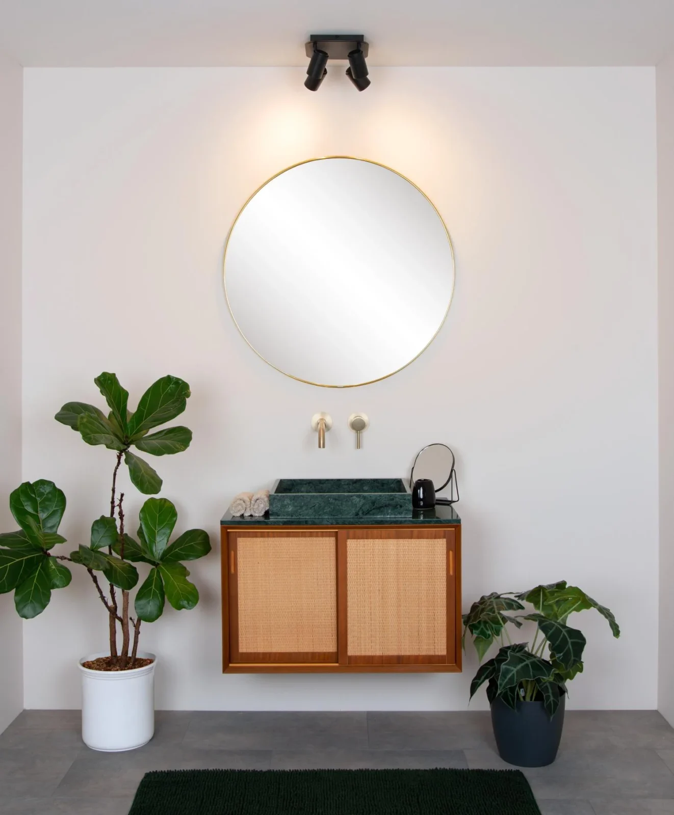 Lucide LENNERT - Stropnu00e9 reflektory Ku00fapeu013eu0148a - LED tlmenu00e9. - GU10 - 4x5W 3000K - IP44 - u010dierna