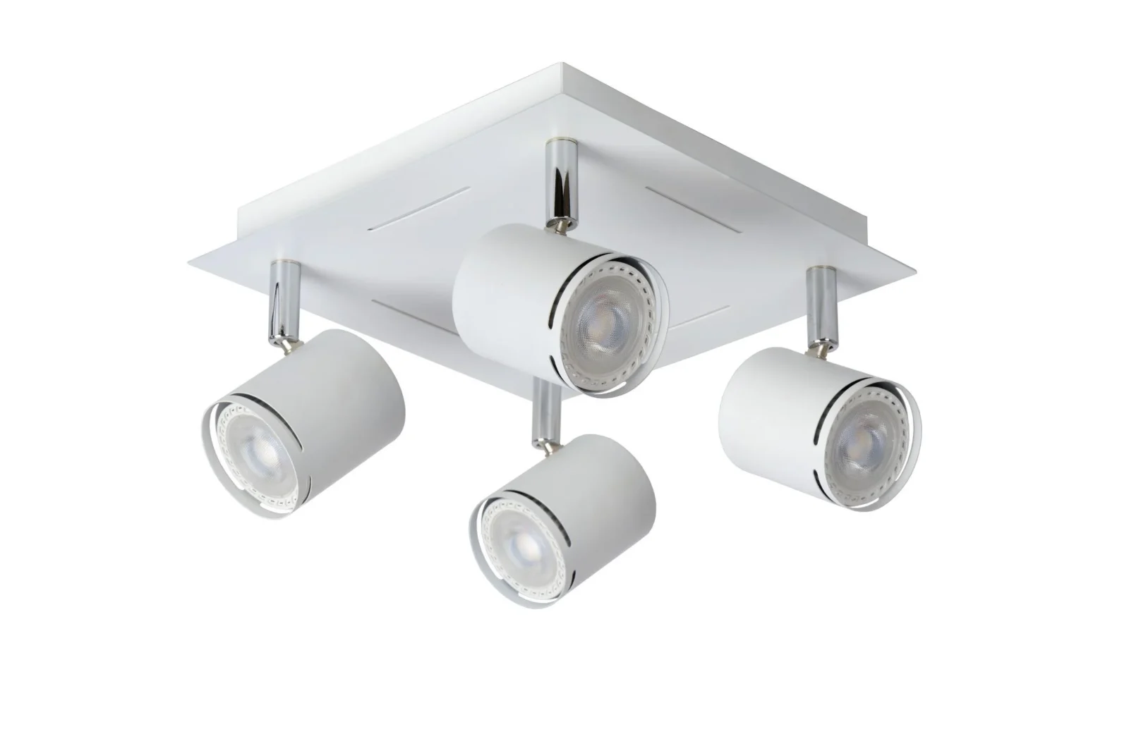Lucide RILOU - Stropnu00e9 reflektor - LED tlmenu00e9. - GU10 - 4x5W 3000K - biela