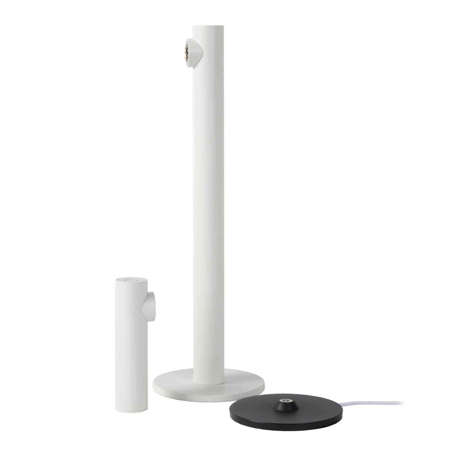 Lucide ANTRIM - Nabu00edjateu013enu00e1 stolnu00e1 lampa vnu00fatornu00e1/vonkaju0161ia - batu00e9riovu00fd balu00edk - LED tlmenu00fd. - 1x2,2W 2700K - IP54 - s bezdru00f4tovou nabu00edjacou podlou017ekou - biela