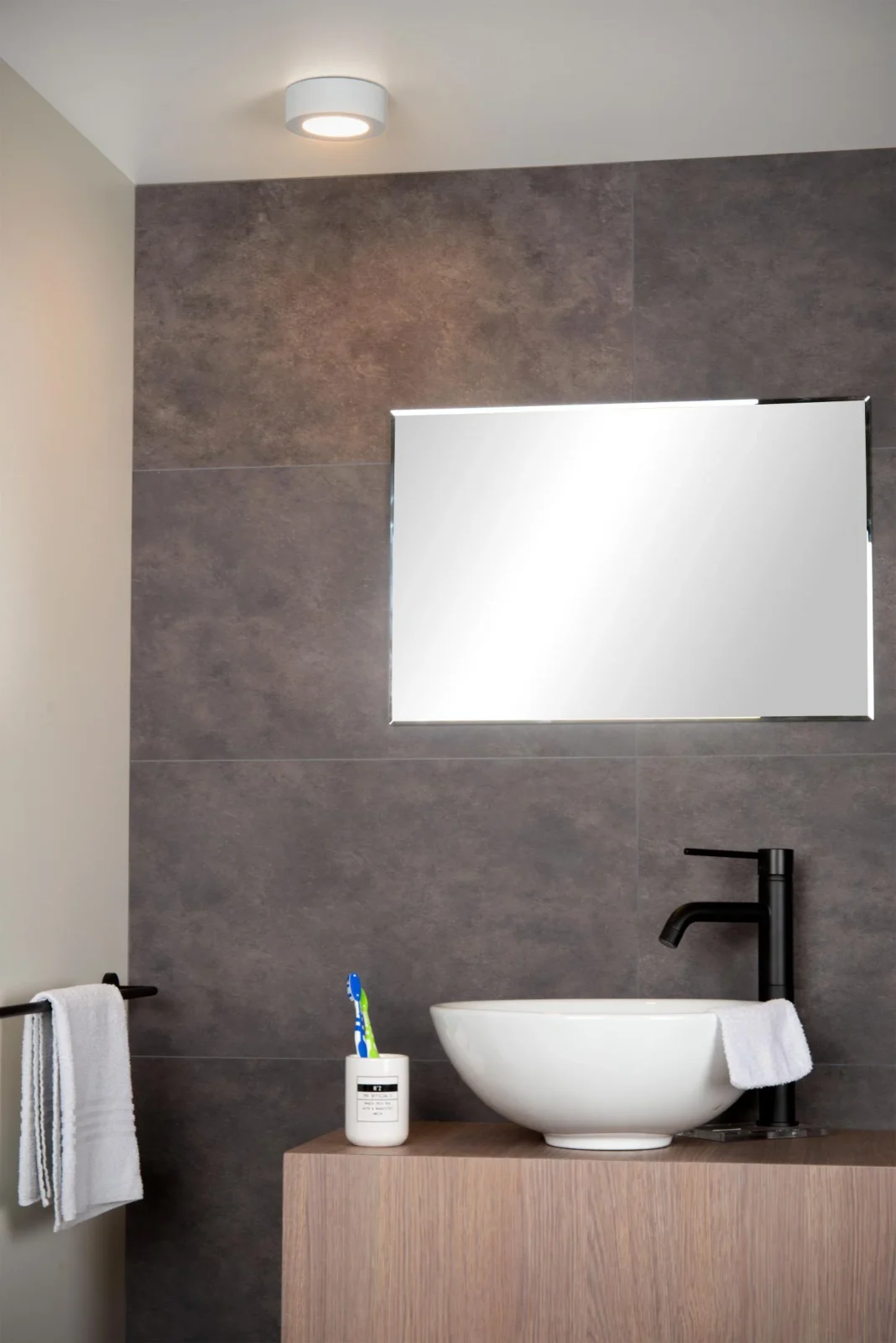 Lucide BRICE-LED - zapustenu00e9 stropnu00e9 svetlo Ku00fapeu013eu0148a - u00d8 11,7 cm - LED tlmenu00e1 - 1x8W 3000K - IP44 - biela