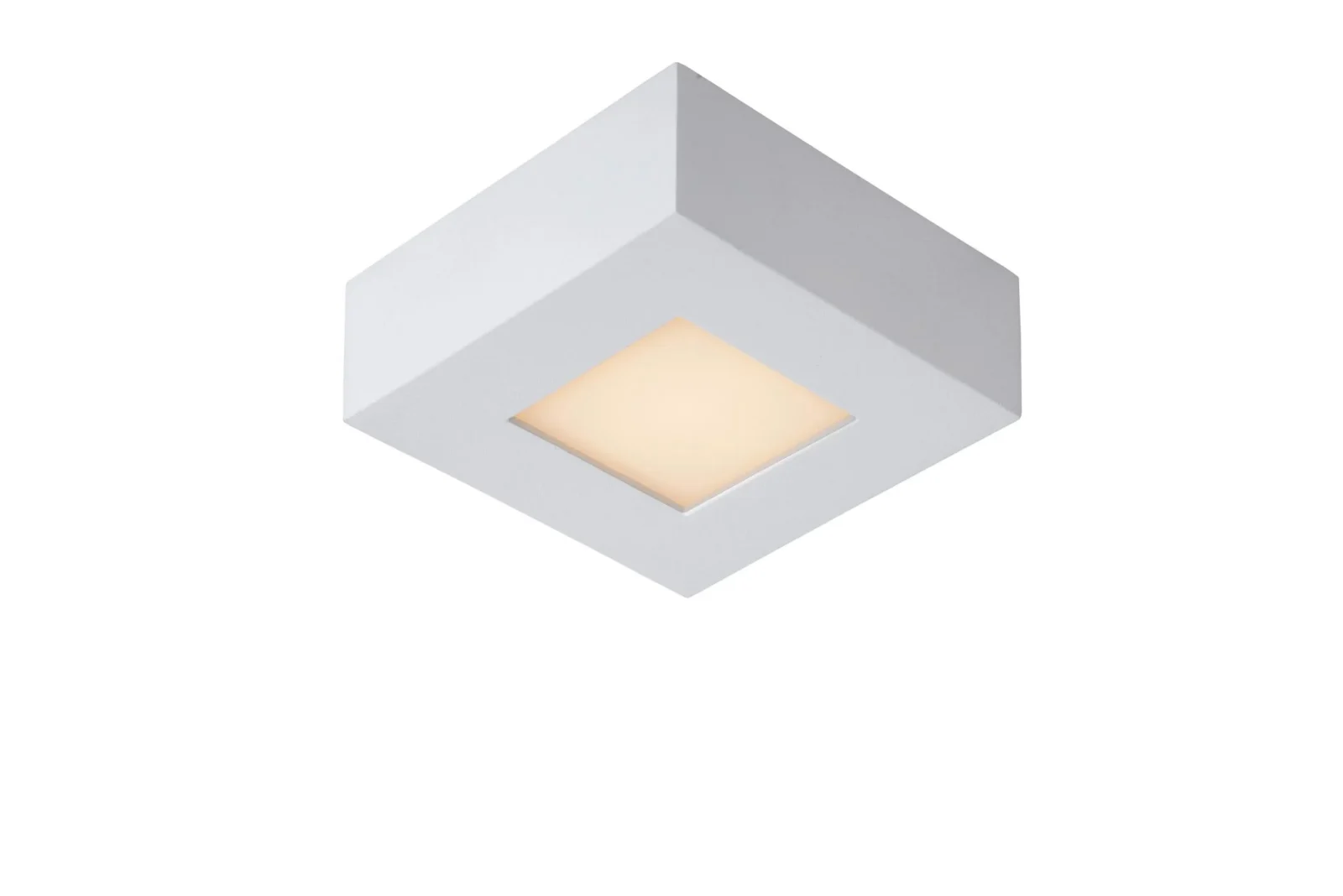 Lucide BRICE-LED - Spu00fau0161u0165acie stropnu00e9 svetlo Ku00fapeu013eu0148a - LED tlmenu00e9. - 1x8W 3000K - IP44 - biela