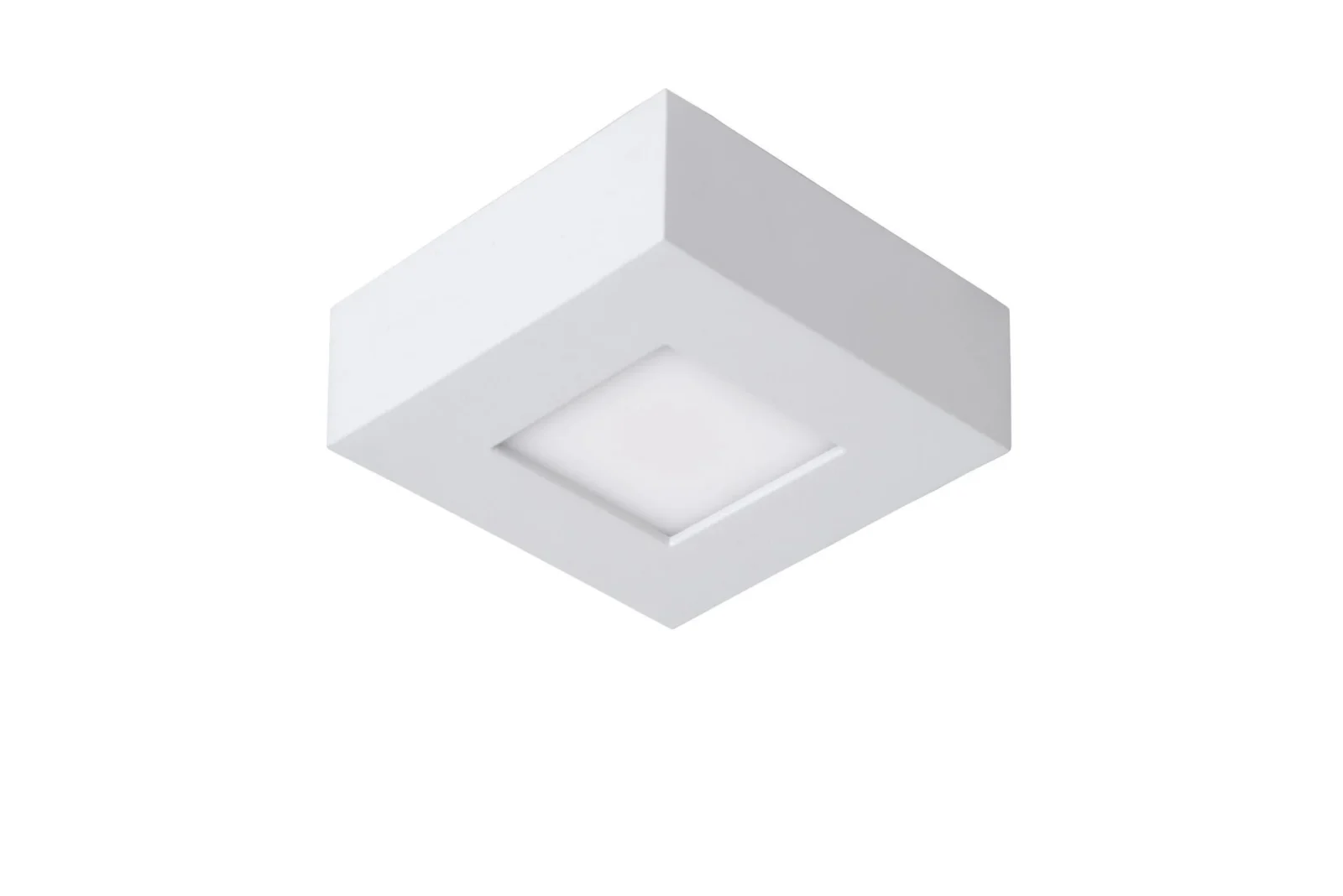 Lucide BRICE-LED - Spu00fau0161u0165acie stropnu00e9 svetlo Ku00fapeu013eu0148a - LED tlmenu00e9. - 1x8W 3000K - IP44 - biela