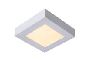 Lucide BRICE-LED - Spu00fau0161u0165acie stropnu00e9 svetlo Ku00fapeu013eu0148a - LED tlmenu00e1 - 1x15W 3000K - IP44 - biela