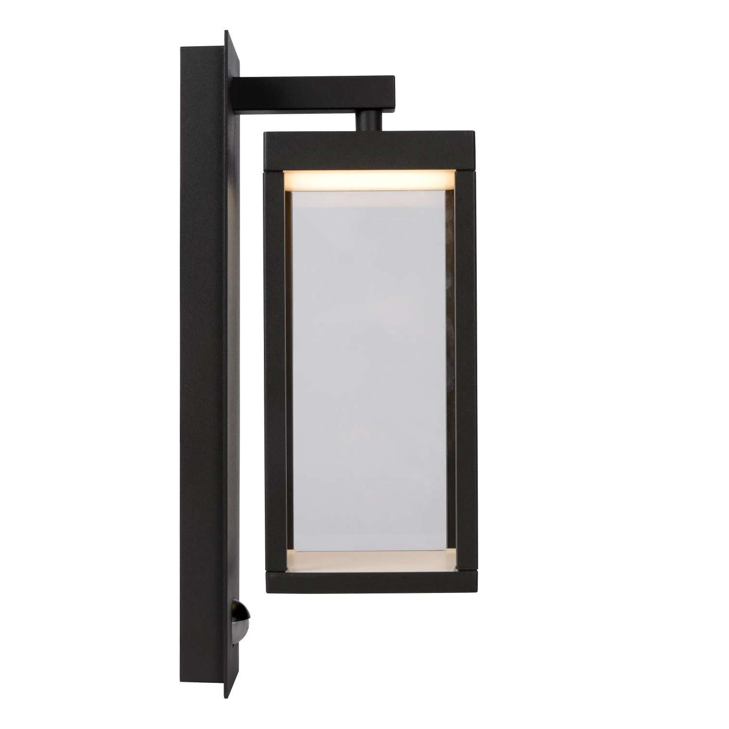 Lucide CLAIRETTE - Nu00e1stennu00e9 svetlo vnu00fatornu00e9/vonkaju0161ie - LED - 1x13W, 3000K - IP54 - Pohybovu00fd a dennu00fd/nou010dnu00fd senzor - Antracit