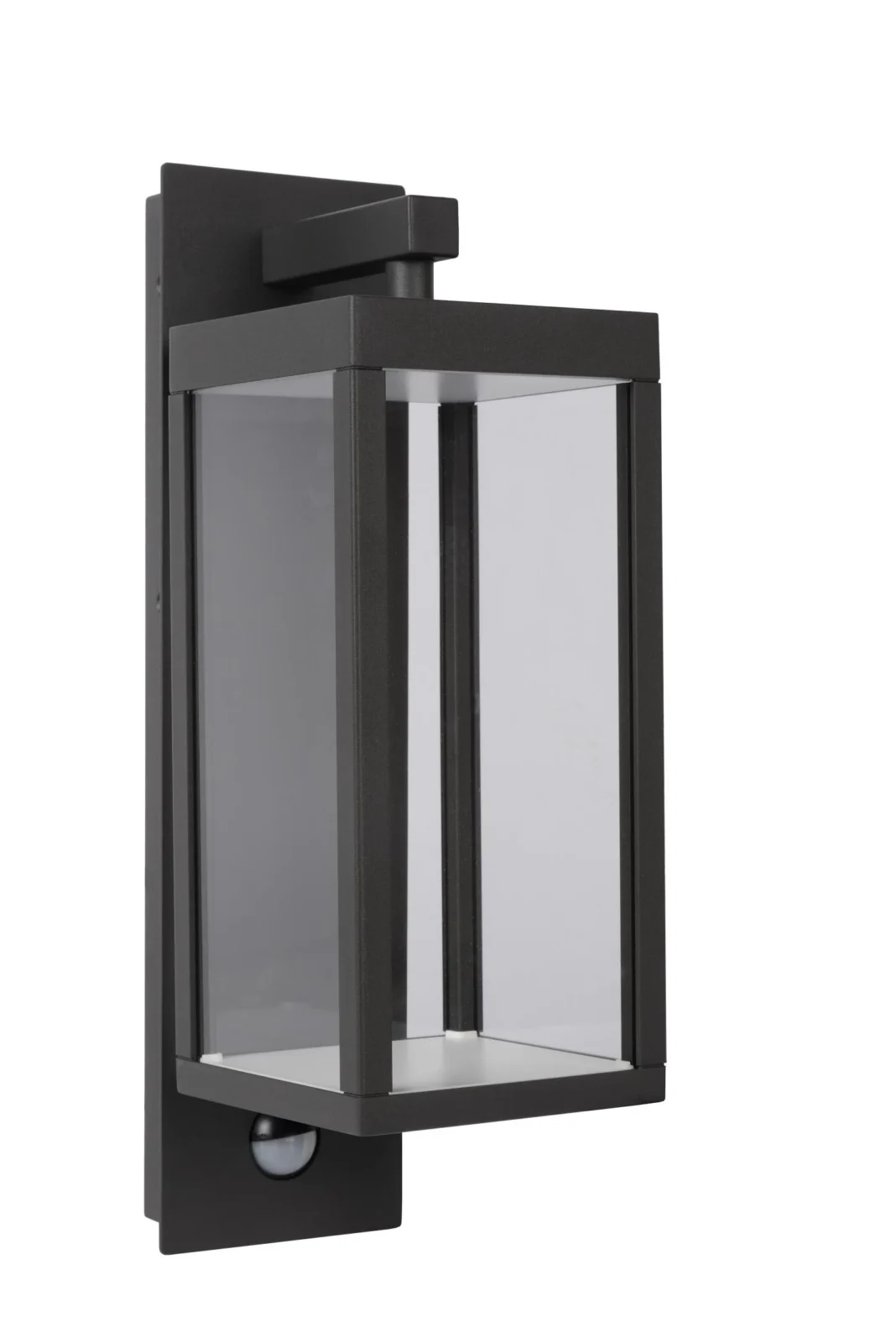 Lucide CLAIRETTE - Nu00e1stennu00e9 svetlo vnu00fatornu00e9/vonkaju0161ie - LED - 1x13W, 3000K - IP54 - Pohybovu00fd a dennu00fd/nou010dnu00fd senzor - Antracit