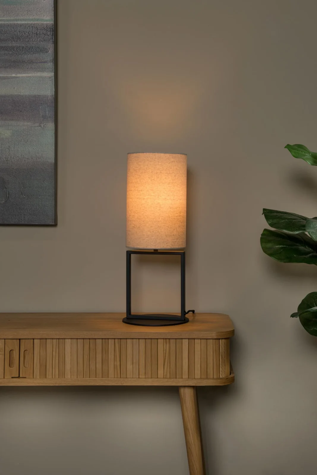Lucide HERMAN - Stolnu00e1 lampa - u00d8 20 cm - 1xE27 - Kru00e9movu00e1