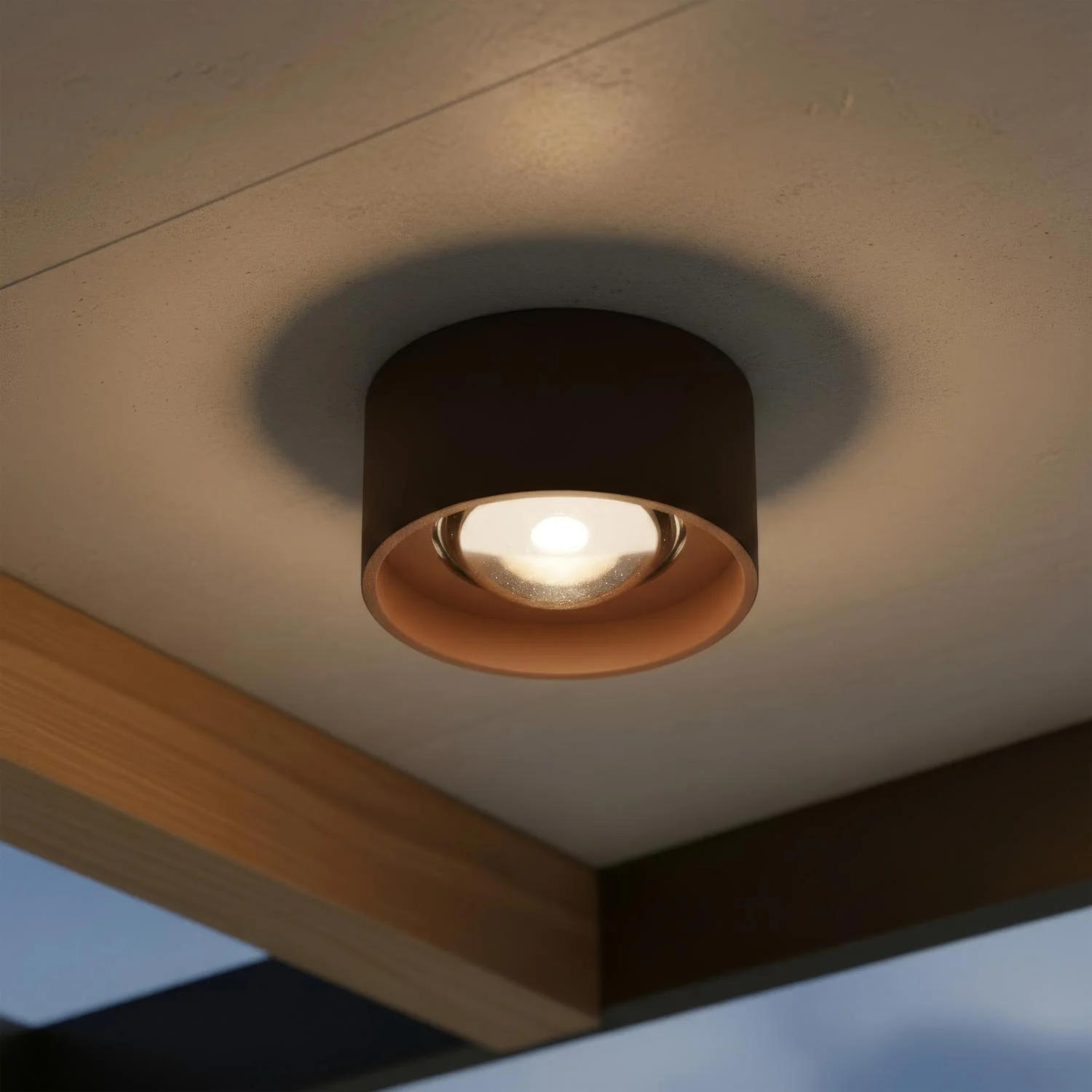 Lucide LENZ - Stropnu00e9 reflektory Vnu00fatornu00e9/vonkaju0161ie - u00d8 11 cm - LED - 1x8W 2700K - IP54 - Hrdzavu00e1 hnedu00e1 | Essential