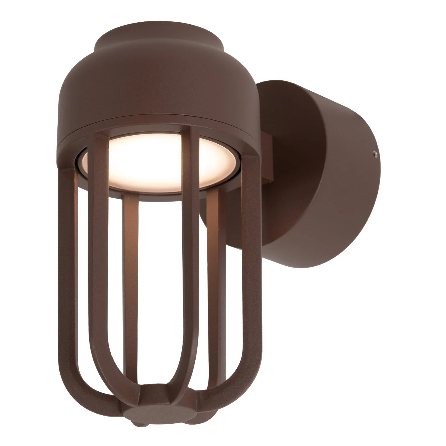 Lucide WELLS - Nu00e1stennu00e9 svetlo vnu00fatornu00e9/vonkaju0161ie - u00d8 10 cm - LED - 1x8W 2700K - IP54 - Hrdzavu00e1 hnedu00e1 | Essential