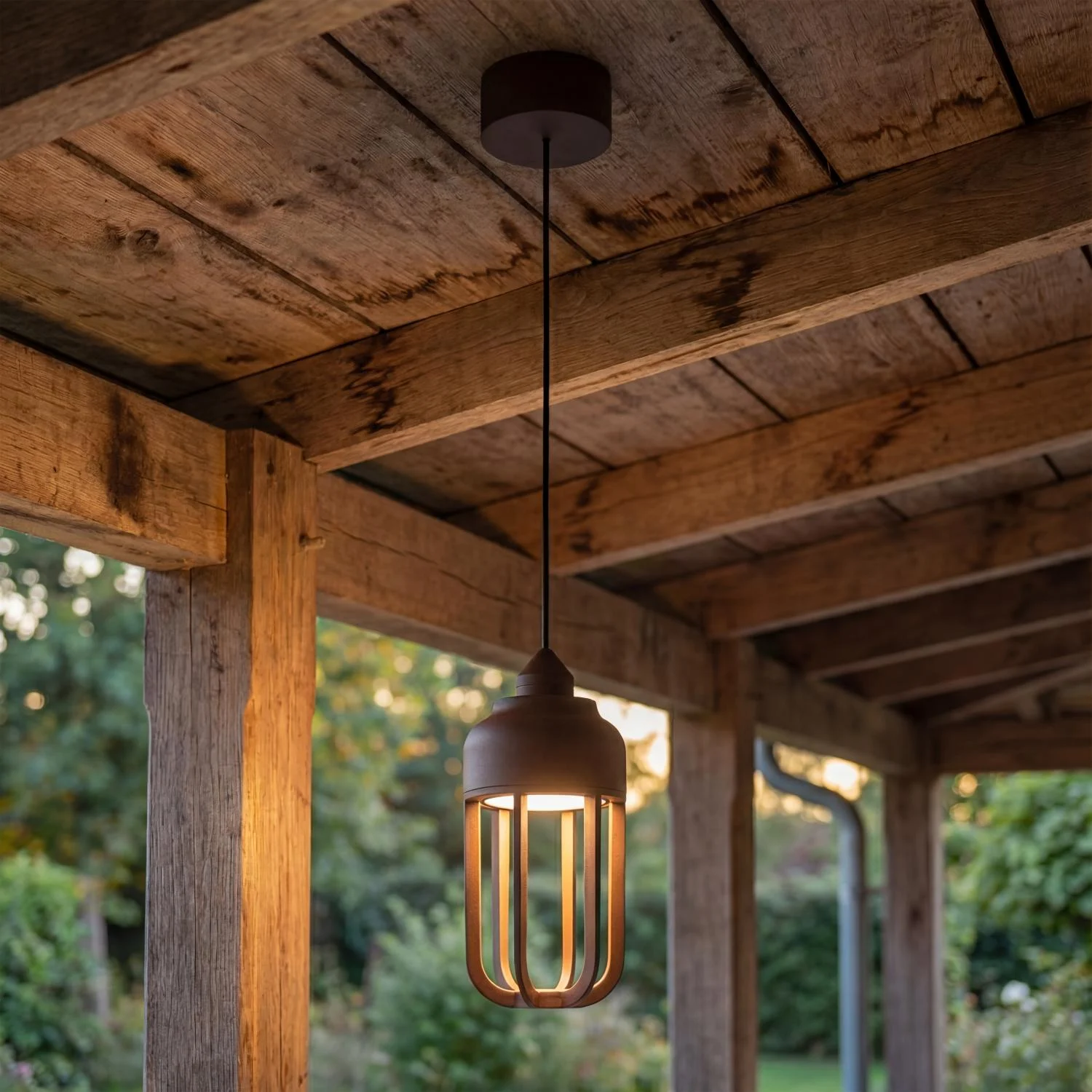 Lucide WELLS - Zu00e1vesnu00e9 svetlo vnu00fatornu00e9/vonkaju0161ie - u00d8 10 cm - LED - 1x8W 2700K - IP54 - Hrdzavu00e1 hnedu00e1 | Essential