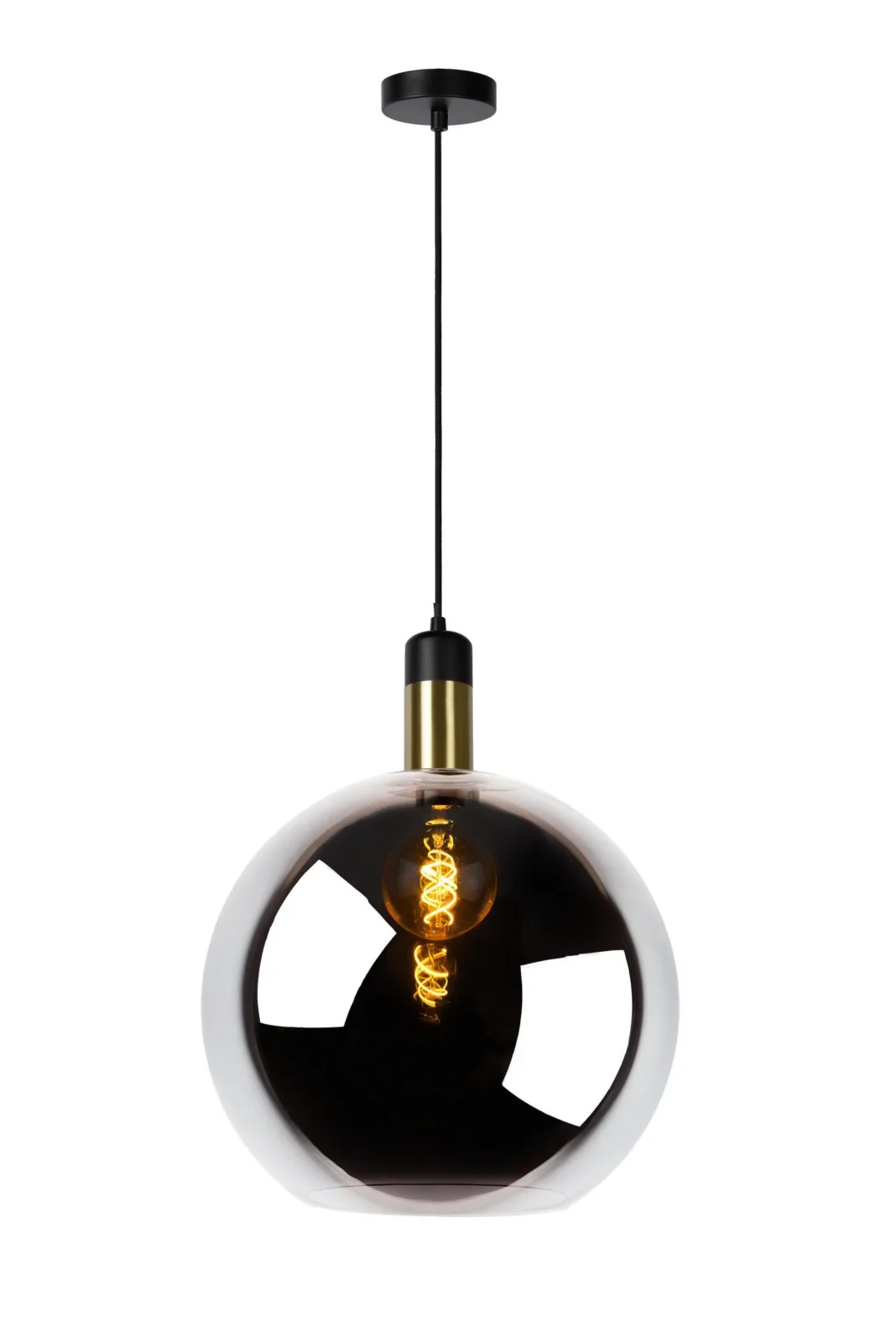 Lucide JULIUS - Zu00e1vesnu00e9 svetlo - u00d8 40 cm - 1xE27 - Smoke Grey