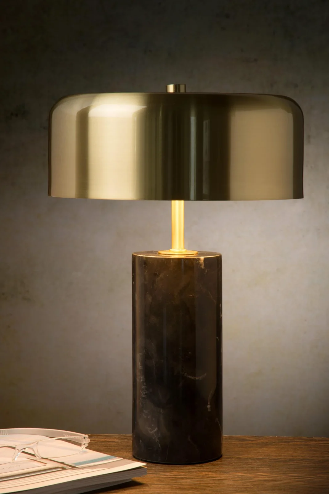 Lucide MIRASOL - stolnu00e1 lampa - u00d8 25 cm - 3xG9 - u010dierna