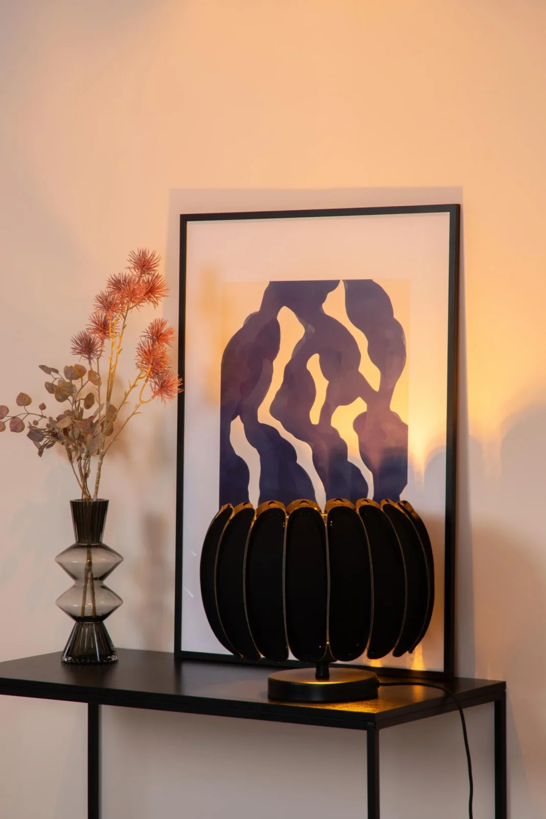 Lucide SPENCER - Stolnu00e1 lampa - u00d8 30 cm - 1xE27 - u010dierna