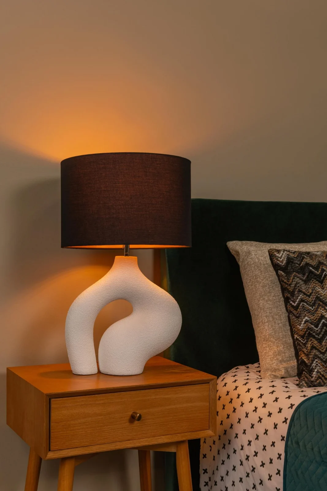 Lucide FORMA - Stolnu00e1 lampa - 1xE27 - biela