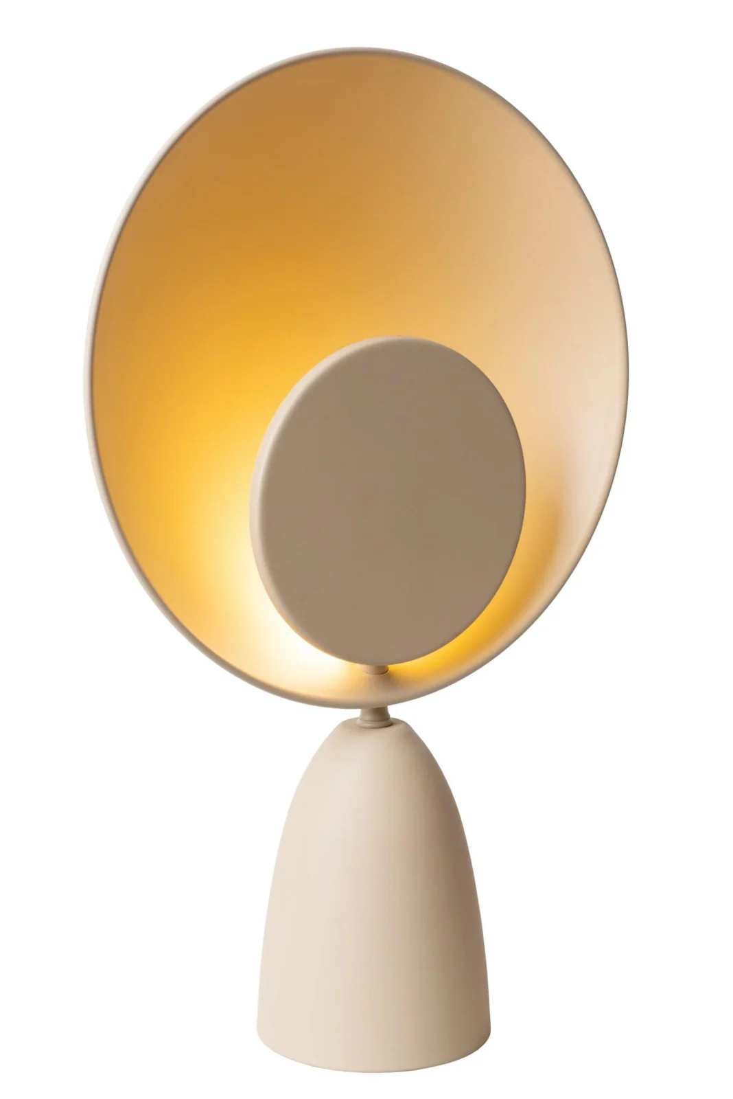 Lucide CASTAMAR - Stolnu00e1 lampa - u00d8 25,5 cm - LED - 1x8W 2100K - Taupe