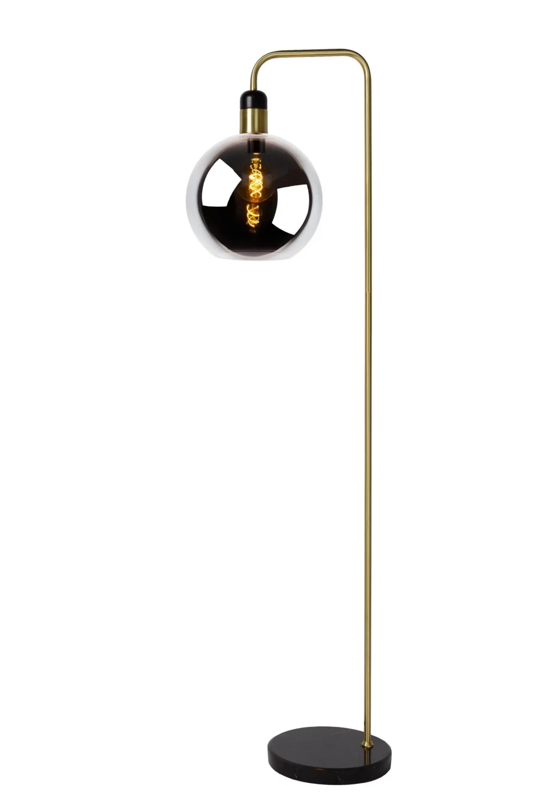 Lucide JULIUS - Stojaca lampa - u00d8 28 cm - 1xE27 - Smoke Grey