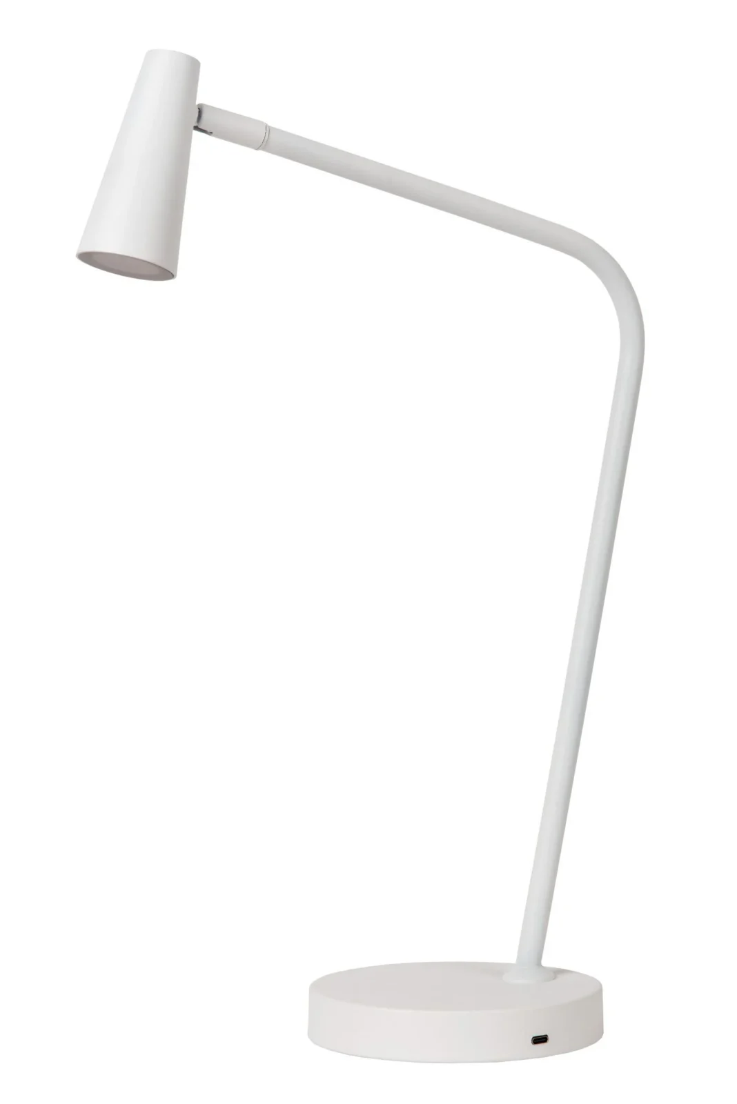 Lucide STIRLING - Nabu00edjateu013enu00e1 stolnu00e1 lampa - Batu00e9riovu00fd balu00edk - LED 3 StepDim - 1x3W 2700K - biela