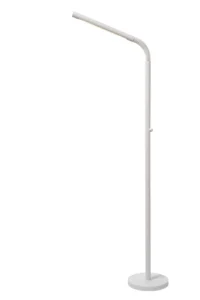 Lucide GILLY - Nabu00edjateu013enu00e1 stojatu00e1 lampa na u010du00edtanie - Batu00e9ria - LED tlmenu00e1 - 1x6W 2700K - biela