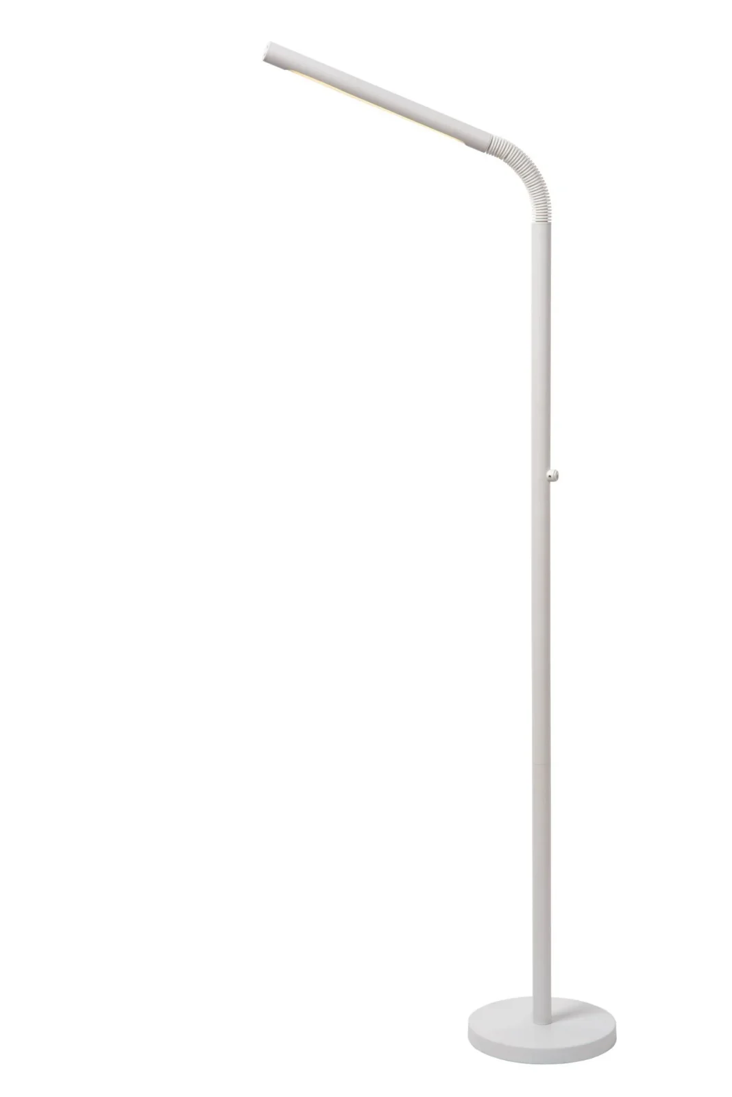 Lucide GILLY - Nabu00edjateu013enu00e1 stojatu00e1 lampa na u010du00edtanie - Batu00e9ria - LED tlmenu00e1 - 1x6W 2700K - biela