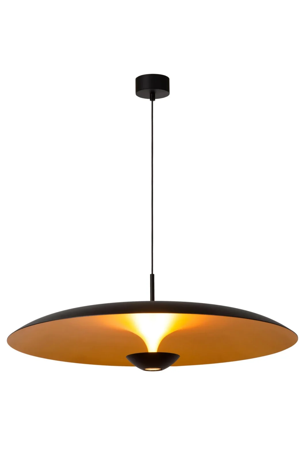 Lucide KENNETH - Zu00e1vesnu00e9 svetlo - u00d8 80 cm - LED tlmenu00e9. - 1x22W 2700K - u010dierne | Pru00e9miovu00e9