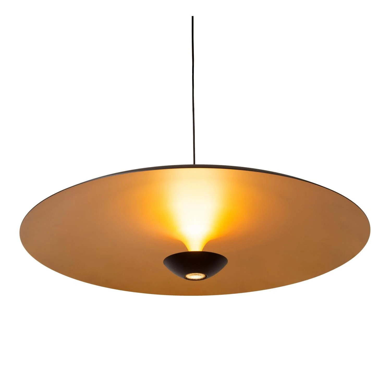 Lucide KENNETH - Zu00e1vesnu00e9 svetlo - u00d8 80 cm - LED tlmenu00e9. - 1x22W 2700K - u010dierne | Pru00e9miovu00e9