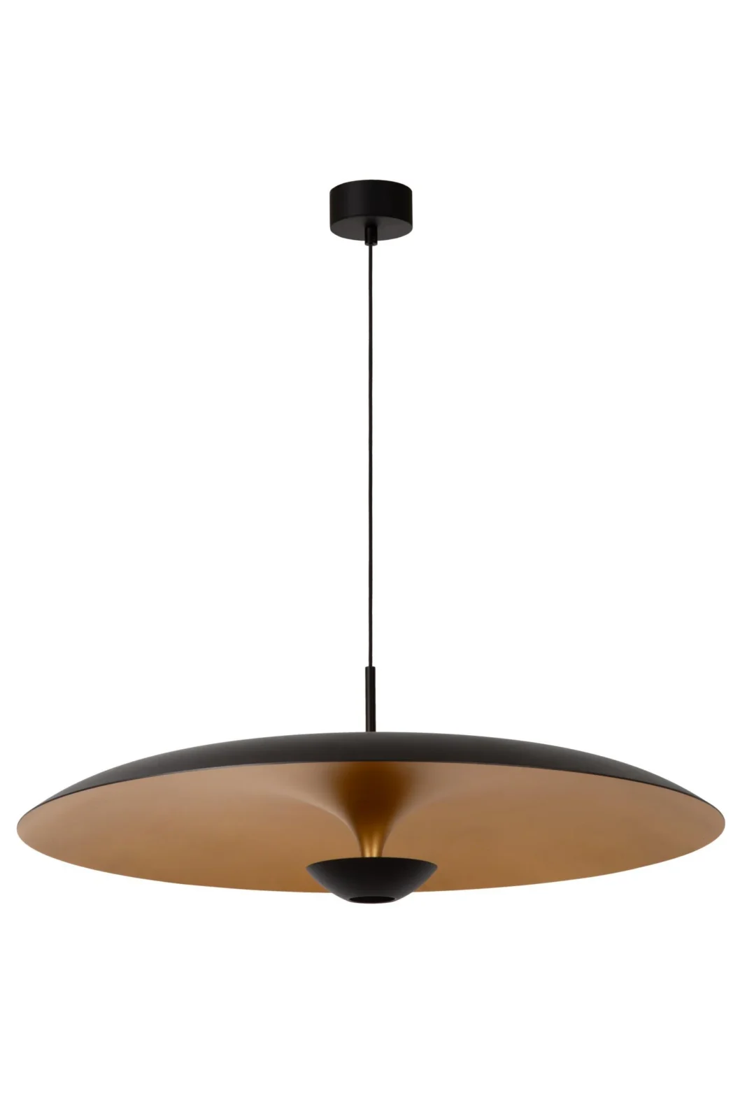 Lucide KENNETH - Zu00e1vesnu00e9 svetlo - u00d8 80 cm - LED tlmenu00e9. - 1x22W 2700K - u010dierne | Pru00e9miovu00e9