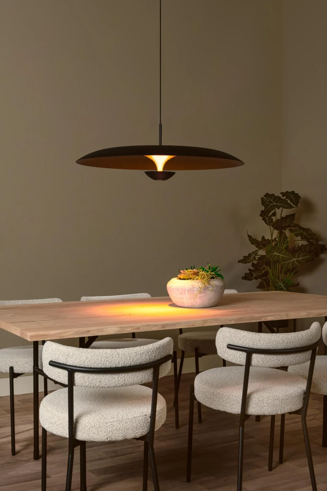Lucide KENNETH - Zu00e1vesnu00e9 svetlo - u00d8 80 cm - LED tlmenu00e9. - 1x22W 2700K - u010dierne | Pru00e9miovu00e9