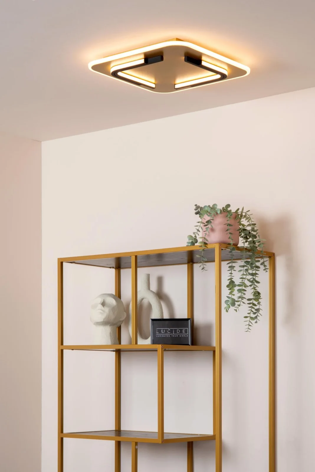 Lucide ANDREAS - Zapustenu00e9 stropnu00e9 svetlo - LED - 1x30W 2700K - matnu00e9 zlato / mosadz