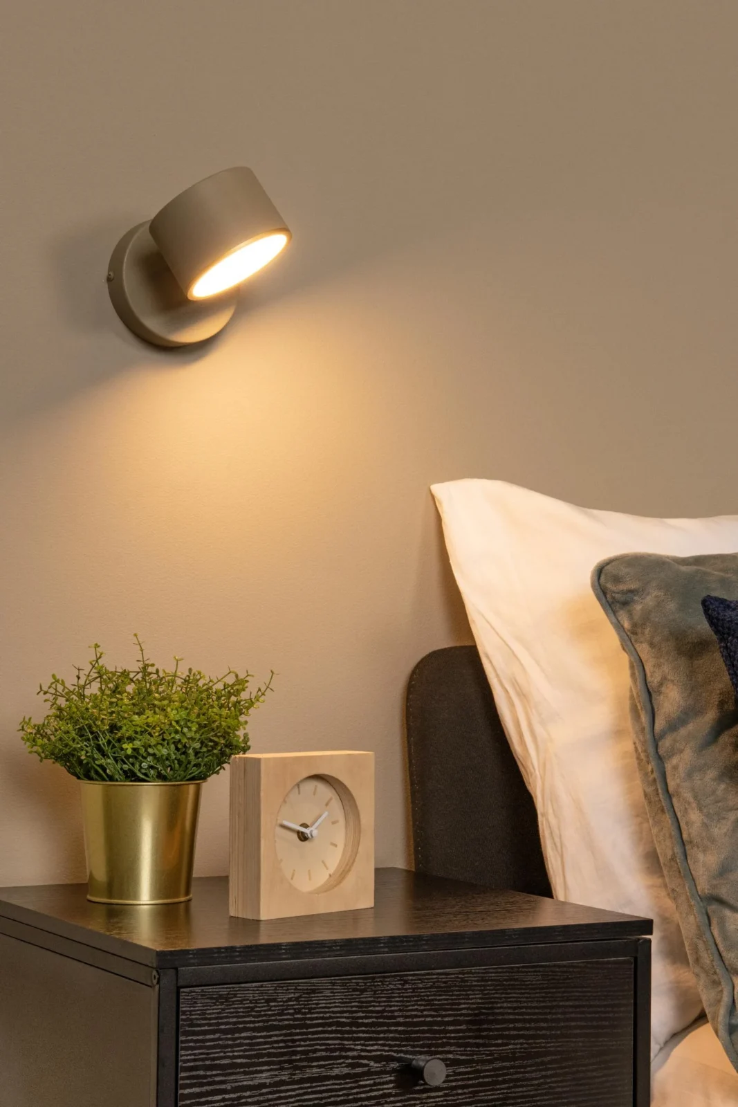 Lucide GIAN - Nu00e1stennu00e9 svetlo - LED tlmenu00e9. - 1x9W 2700K - Taupe