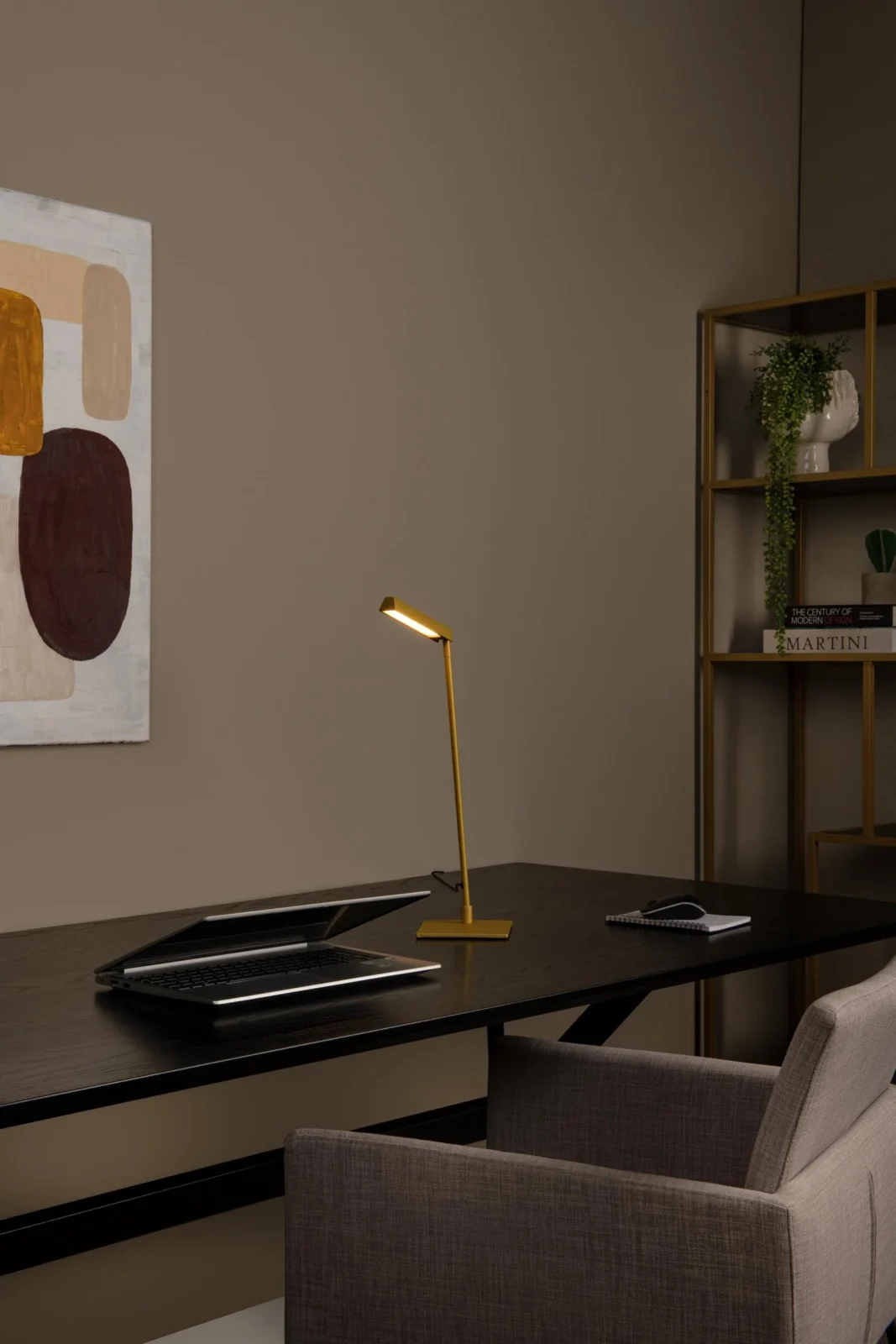 Lucide LAVALE - Stolnu00e1 lampa - LED tlmenu00e1 - 1x3W 2700K - Ocher Yellow