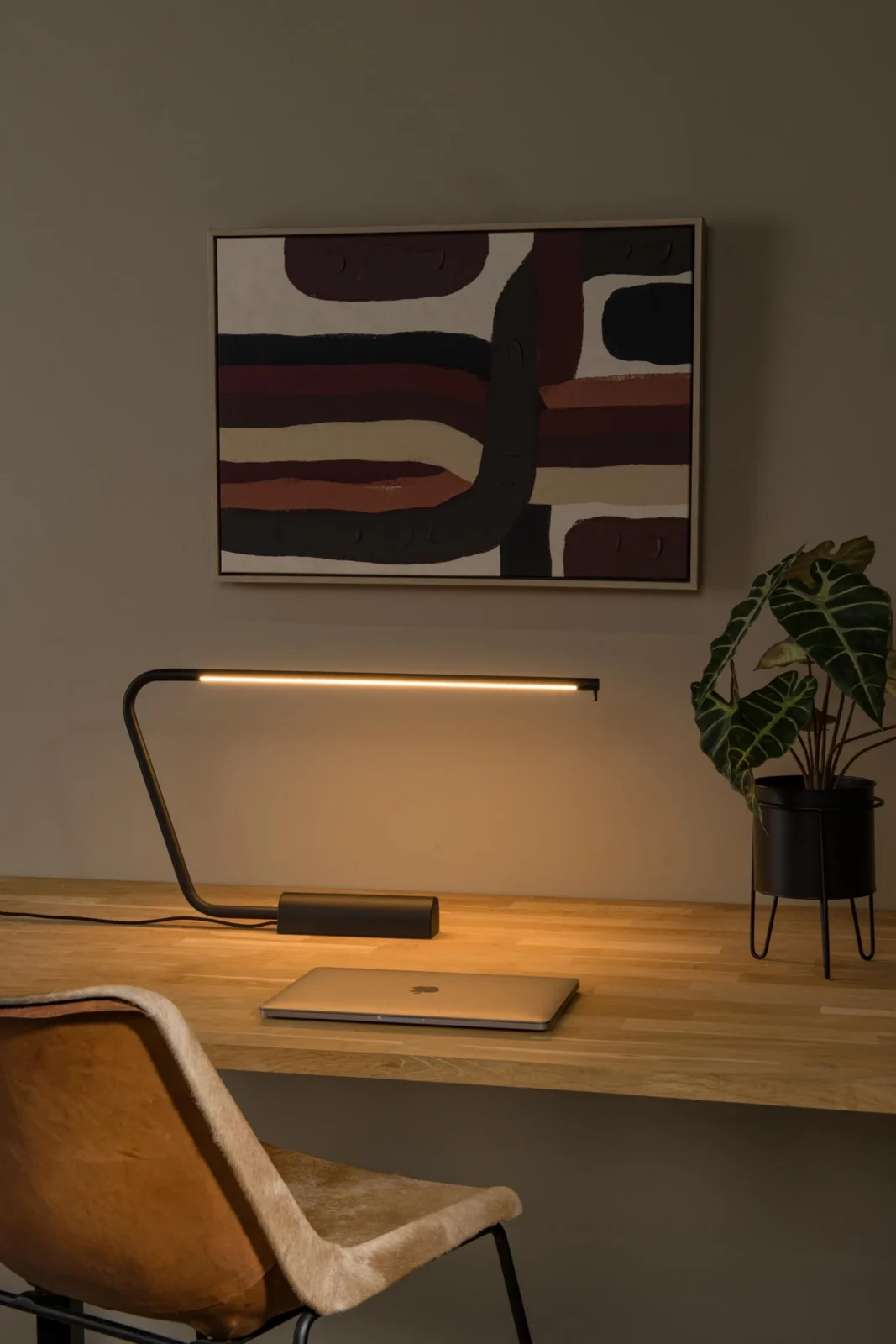 Lucide MADISON - Stolnu00e1 lampa - LED tlmenu00e1 - 1x6,5W 2700K - u010dierna