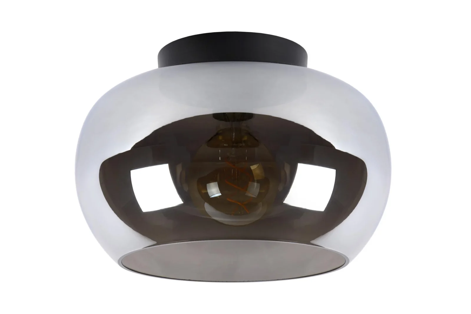 Lucide JUDI - Zapustenu00e9 stropnu00e9 svetlo - u00d8 30,5 cm - 1xE27 - Smoke Grey