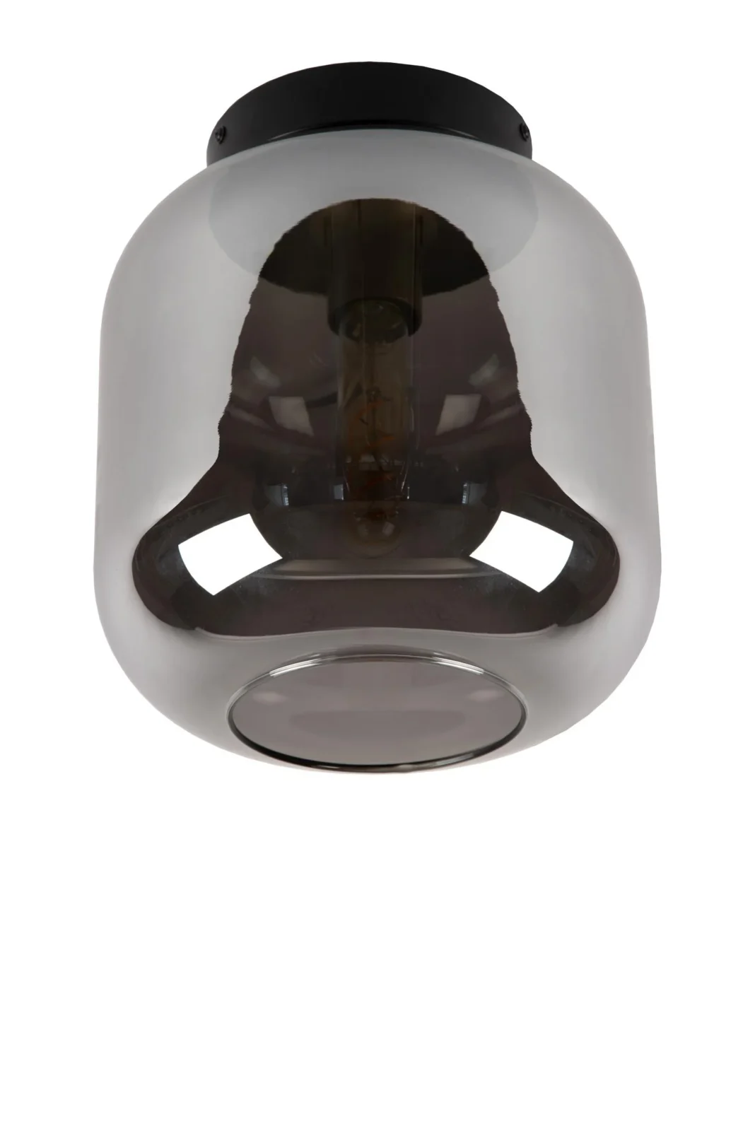 Lucide JOANET - Zapustenu00e9 stropnu00e9 svetlo - u00d8 25 cm - 1xE27 - Smoke Grey