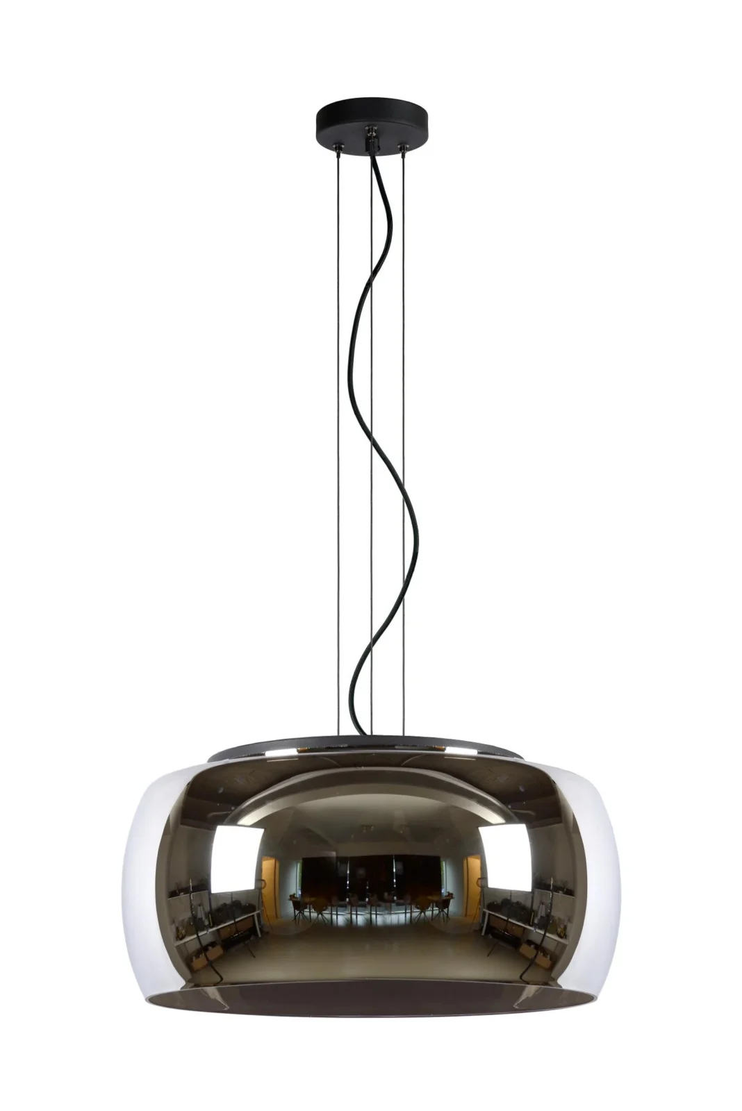 Lucide OLIVIA - Zu00e1vesnu00e9 svetlo - u00d8 50 cm - 3xE27 - Smoke Grey