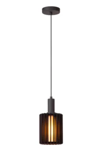 Lucide LAMBRES - zu00e1vesnu00e9 svetlo - u00d8 15 cm - 1xE27 - u010dierne
