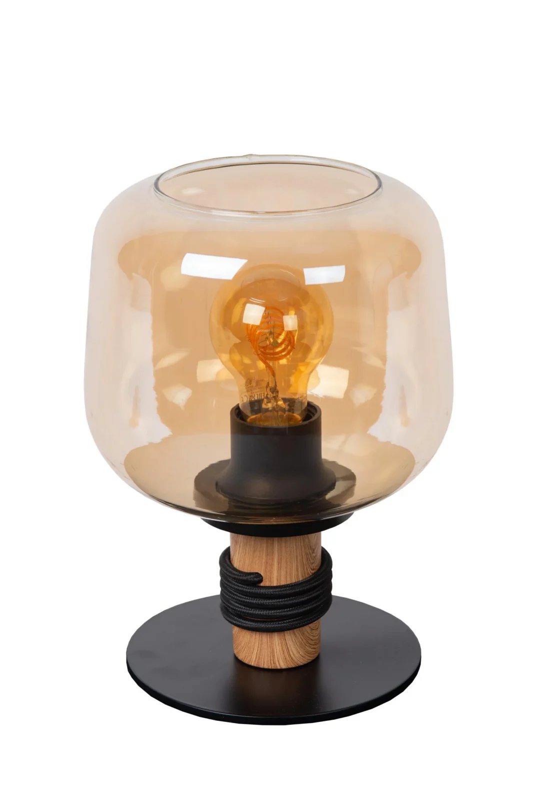 Lucide ILONA - Stolnu00e1 lampa - u00d8 18 cm - 1xE27 - Jantar