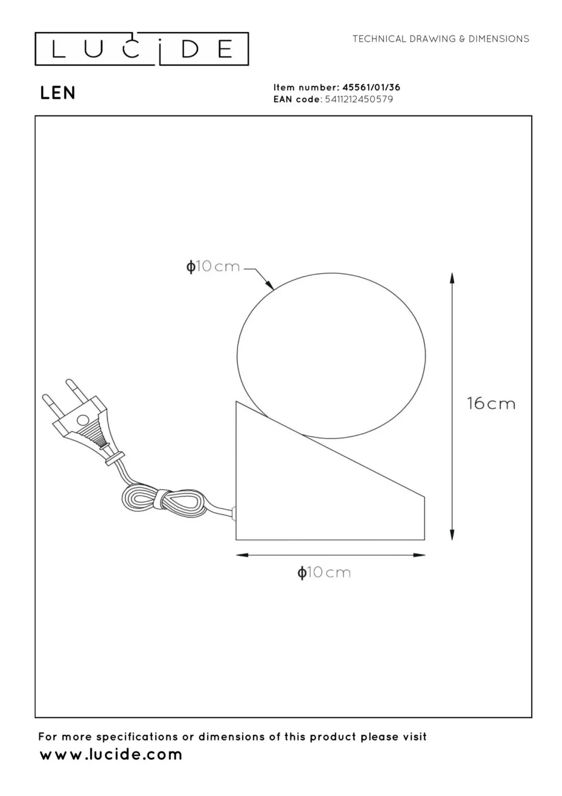 Lucide LEN - Stolnu00e1 lampa - u00d8 10 cm - 1xG9 - sivu00e1