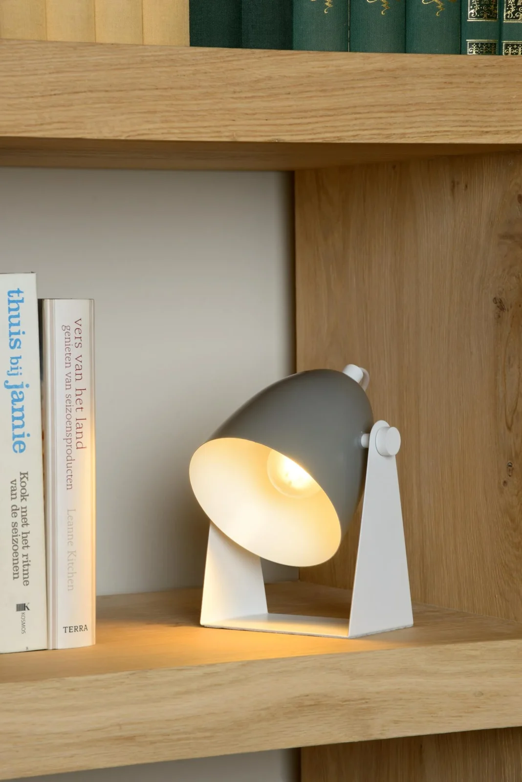 Lucide CHAGO - Stolnu00e1 lampa - 1xE14 - Sivu00e1