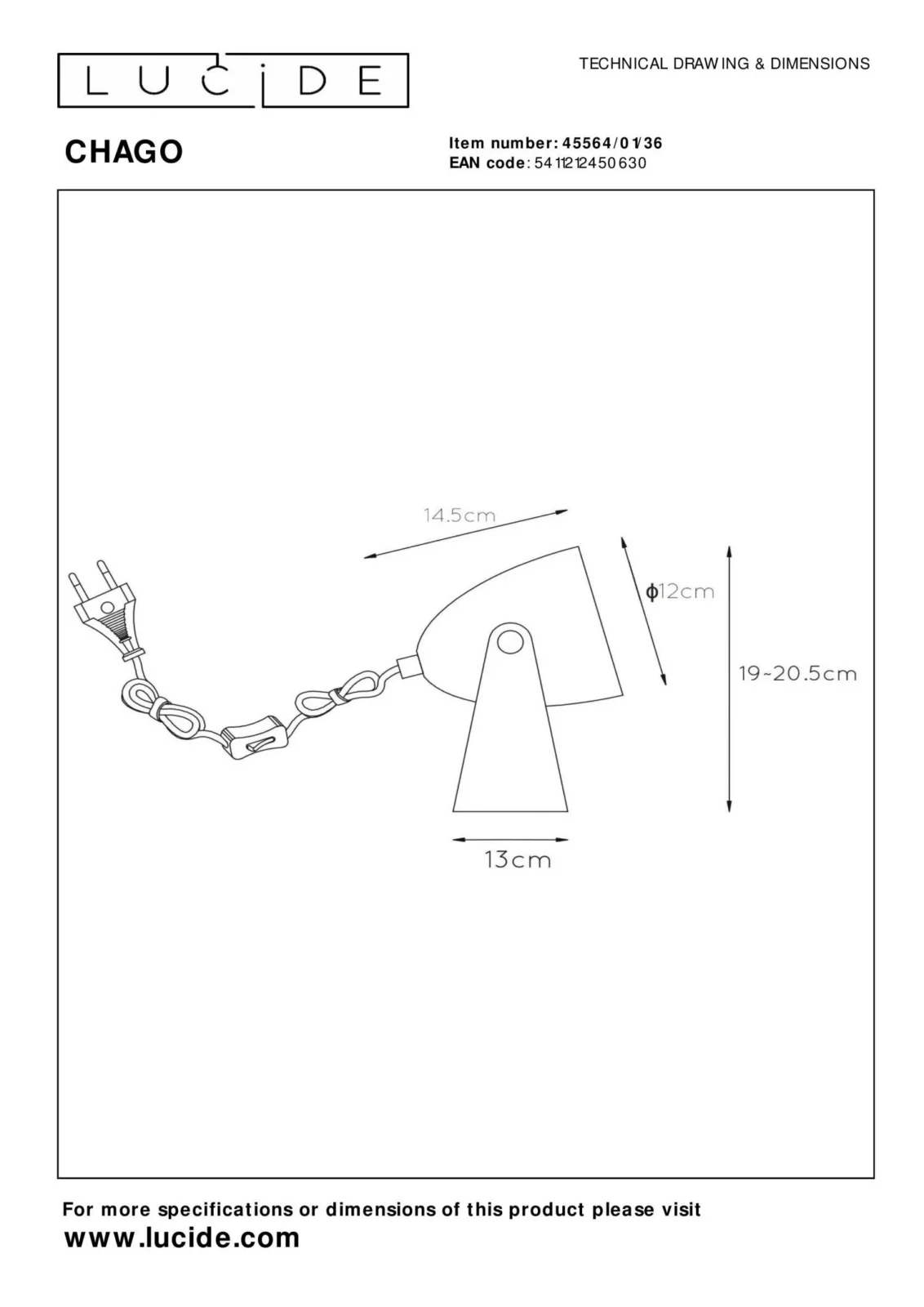 Lucide CHAGO - Stolnu00e1 lampa - 1xE14 - Sivu00e1